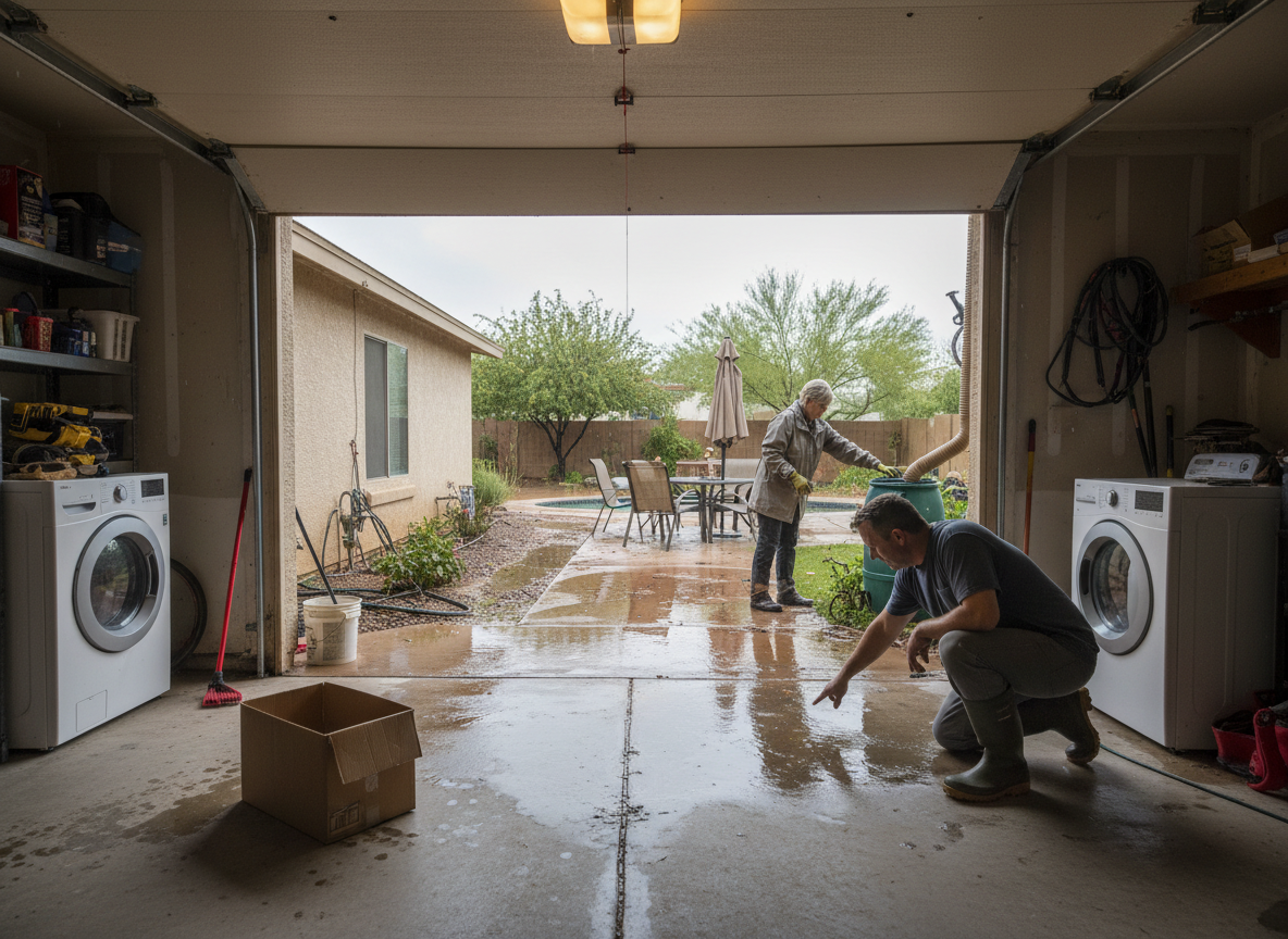 What to Check After Heavy Rain in Your Surprise Garage or Yard