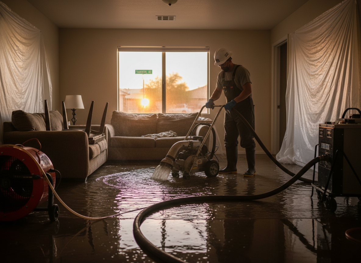 Flood Damage Cleanup in Royal Ranch, AZ 85388